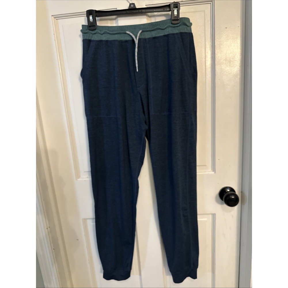 Marine Layer Men's Weekend Sport Jogger Pants Sz M Blue Green Waistband Stretch
